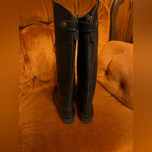 Sam Edelman Penny black Leather Riding Back zip up Boots Size 7 - Picture 4 of 15